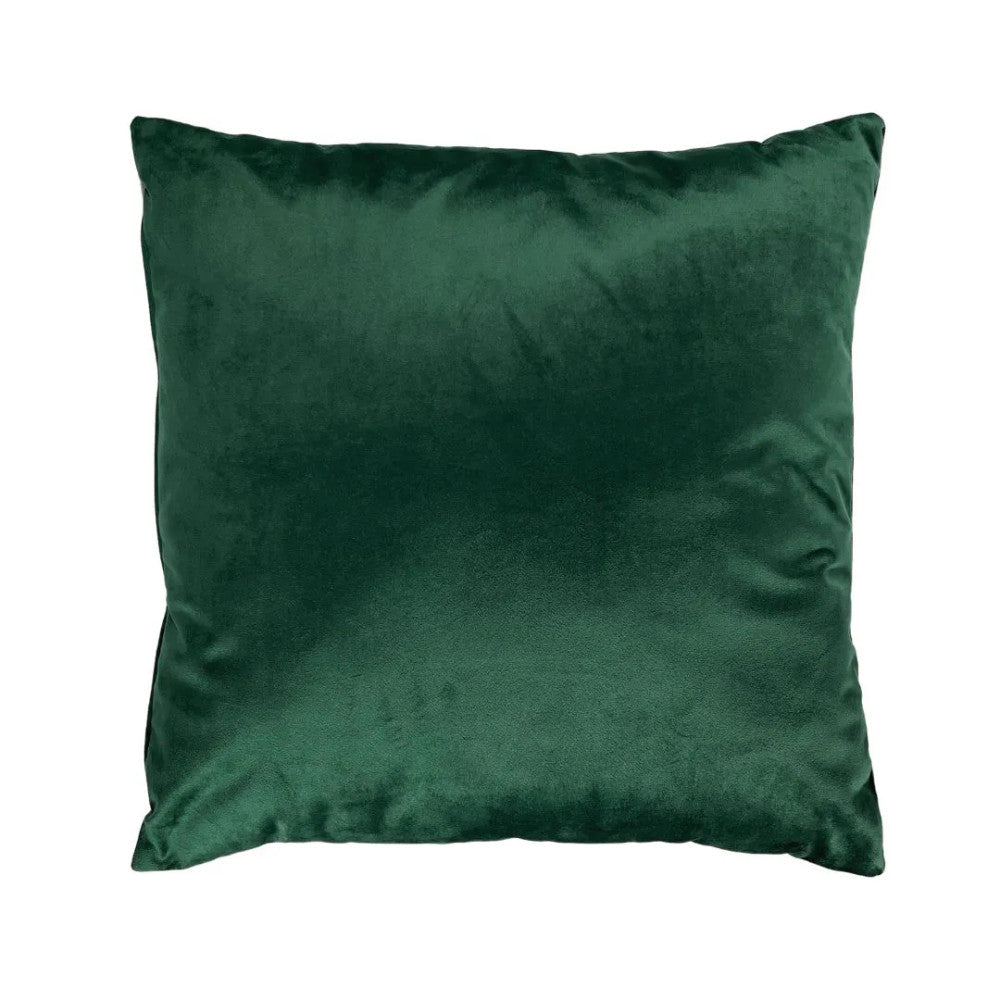 Moosgrünes Dekokissen aus Samt - mit Einlage - 2er-Set - 45x45 cm