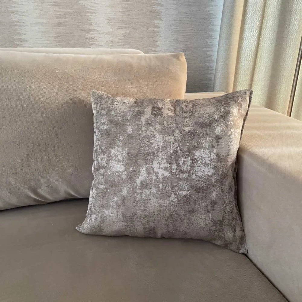 Decorative silver cushion - 40x40 cm