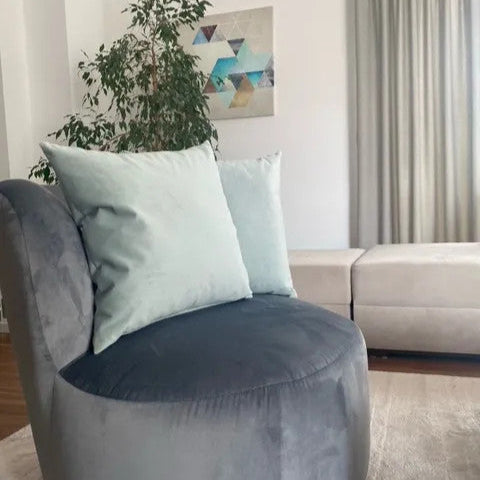 Dekokissen (mit Einlage) 45x45 cm (türkis)