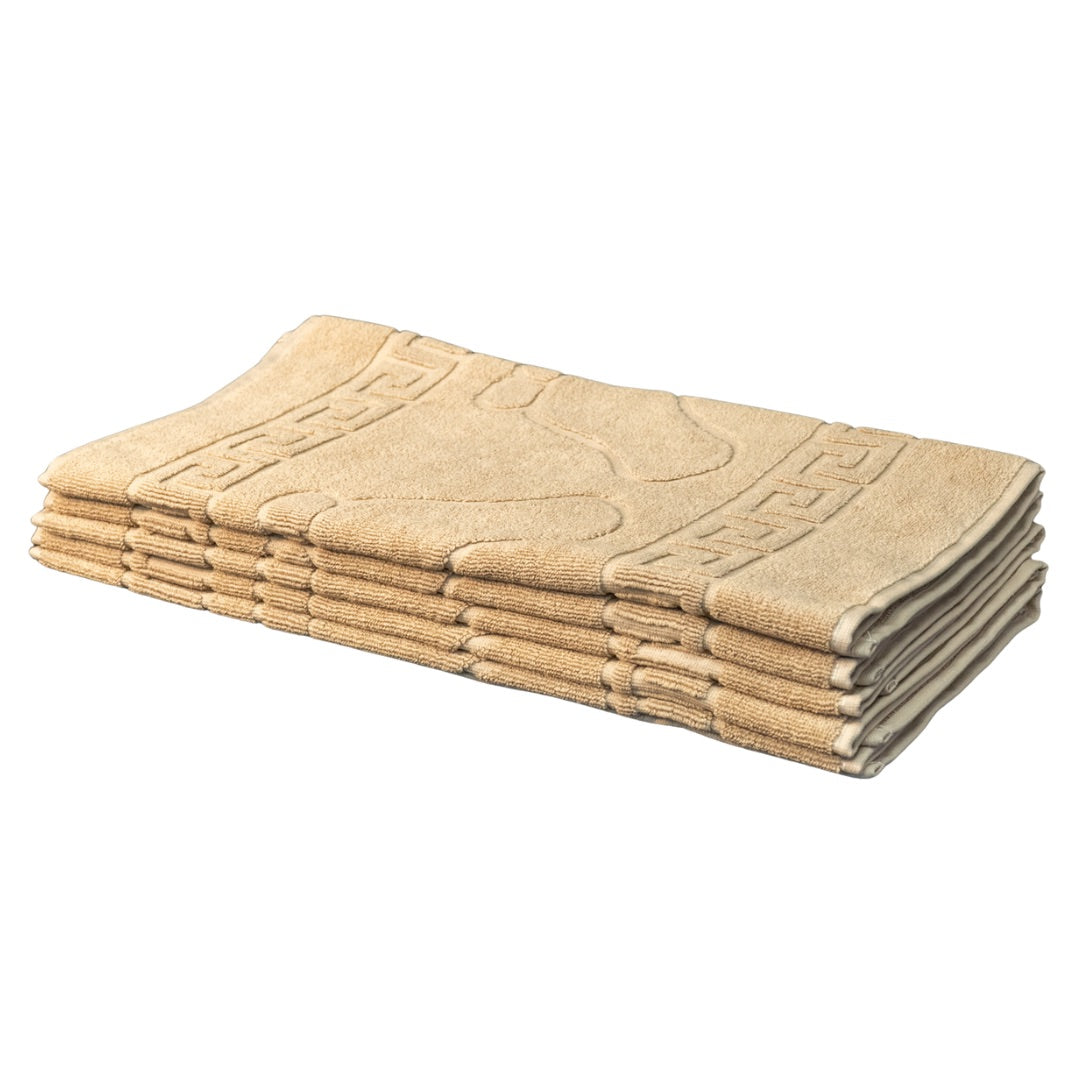 Badewannenausgang - beige mit Fußstütze - 600 gr/m2