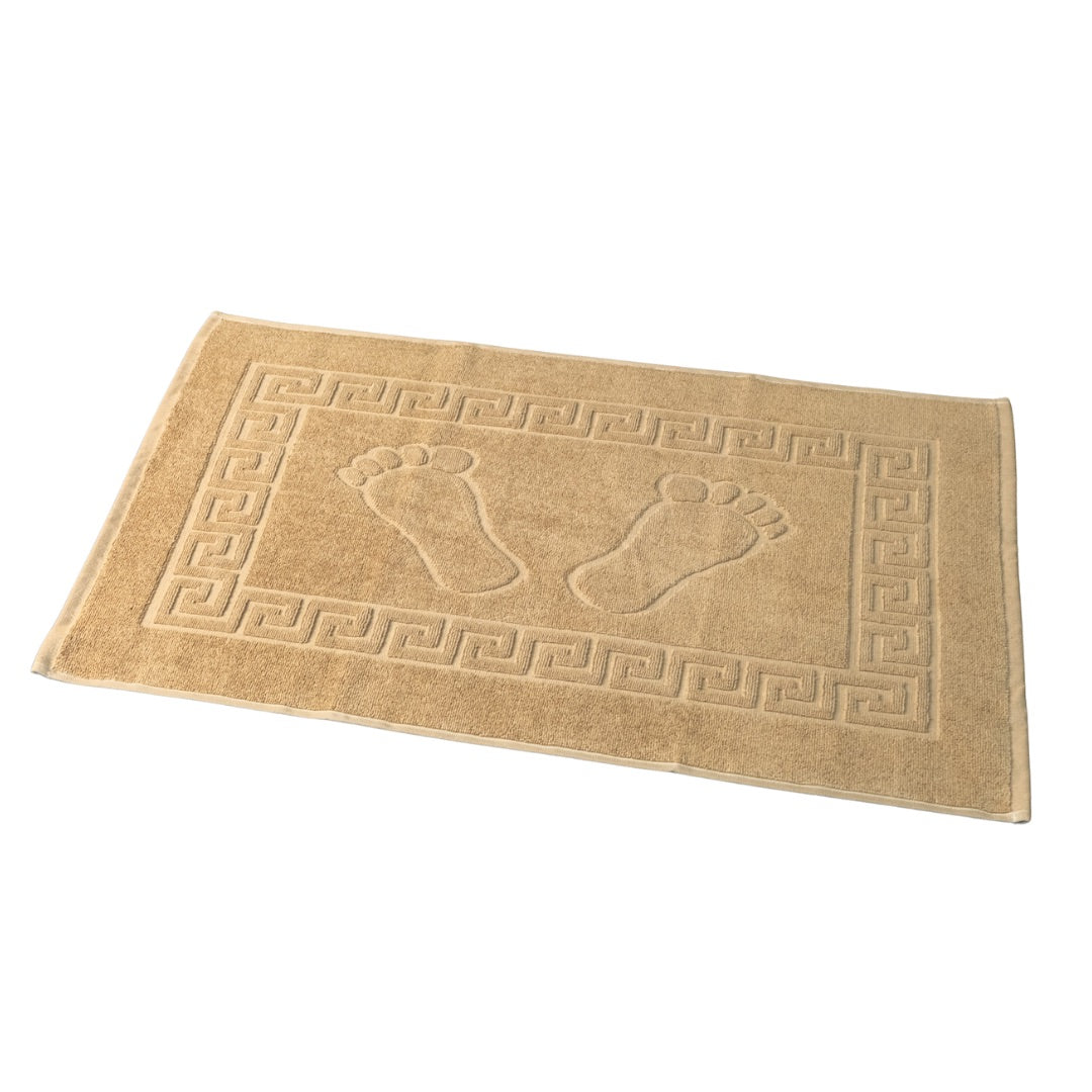 Bathtub exit - beige with footrest - 600 gr/m2