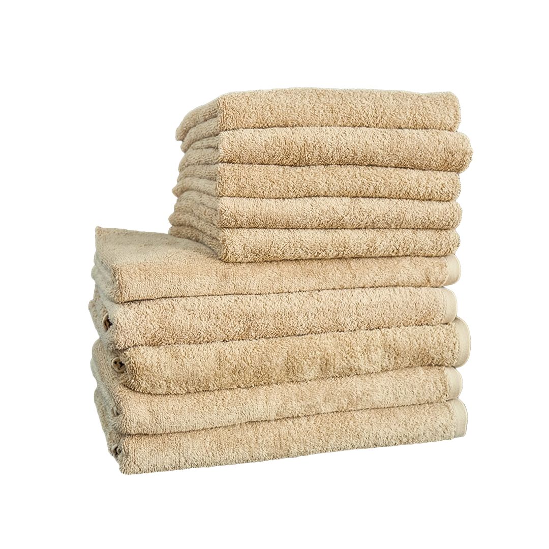 Beiges Frotteehandtuch – 450 g/m²