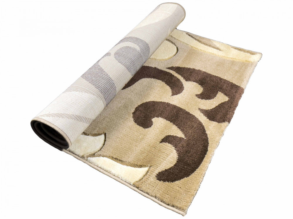 Braun-Beige gemusterter Läufer