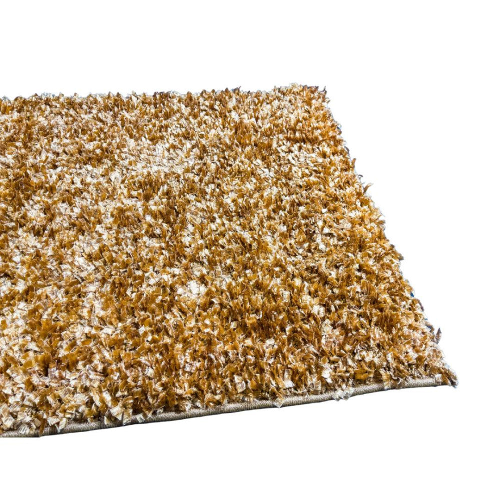 Gold long pile runner