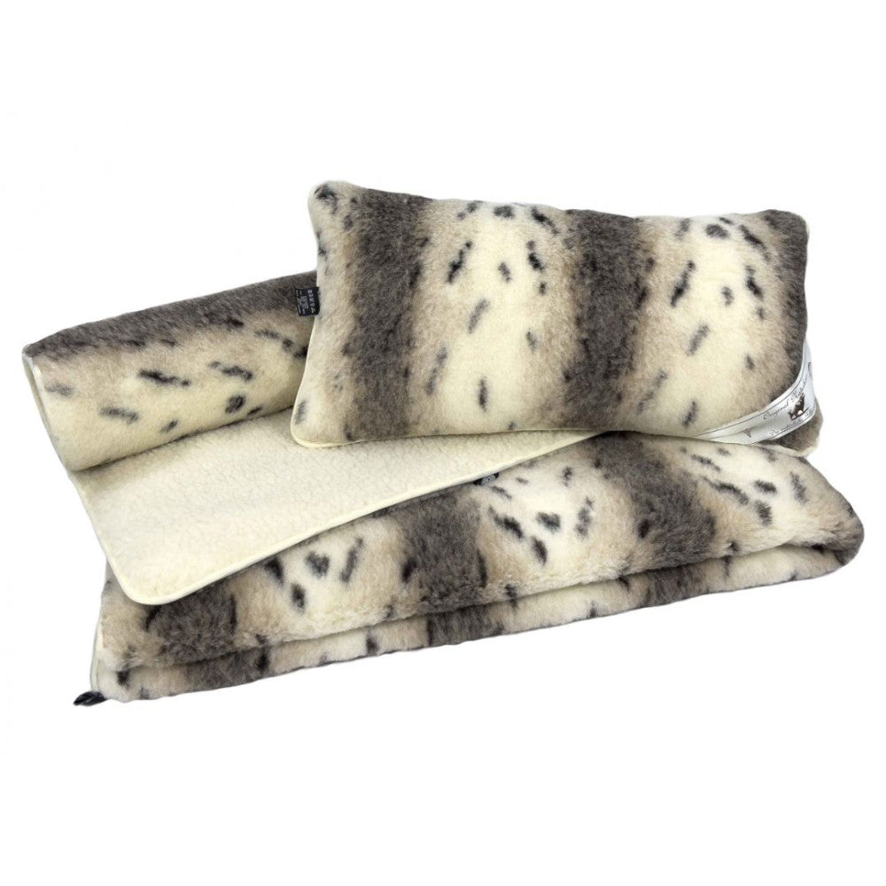 Woll-Eurokissen - Luchsmuster doppelseitig - 550 gr/m2 - 40x80 cm