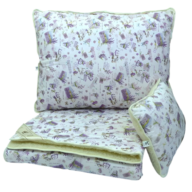 Wool-cotton set (3 pieces) - Lavender