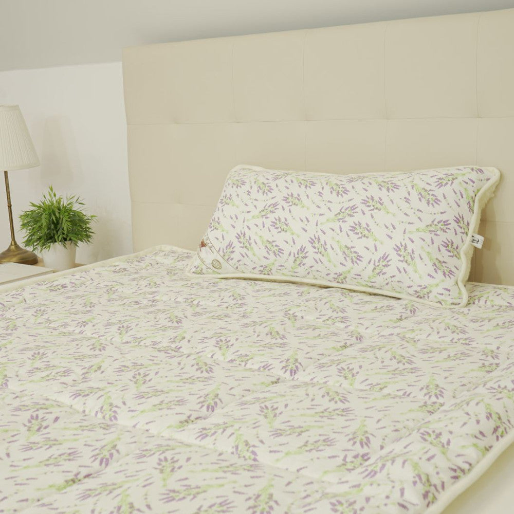 Wool-cotton summer set (2 pieces) - Lavender