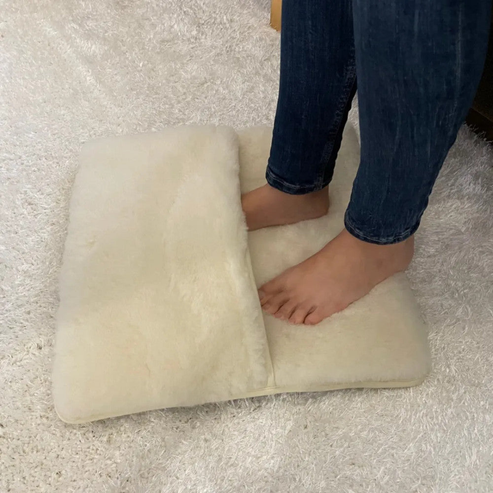 Kaschmir-Wolle Fußwärmer - 42x42 cm - groß - 550 g/m²
