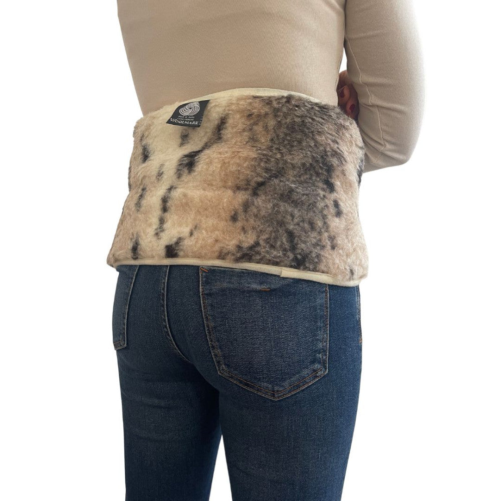 Wool kidney warmer - 20x55 cm - medium - patterned