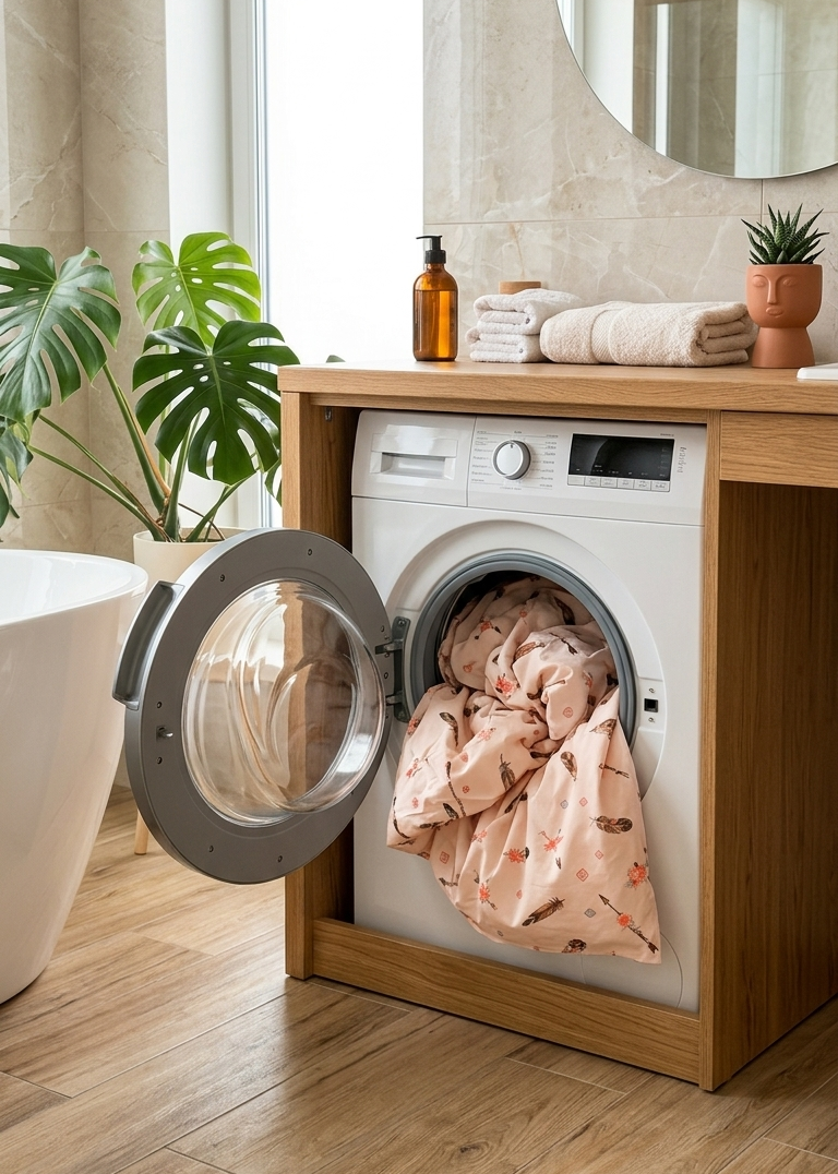 Baumwollbettwäscheset - Blaue Kreise