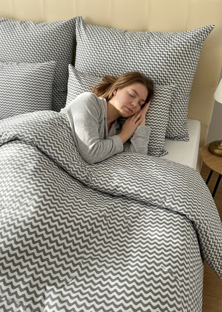 Baumwollbettwäscheset - Blaue Kreise