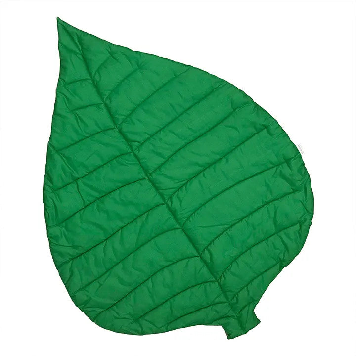 Leaf children's play mat and blanket - light green