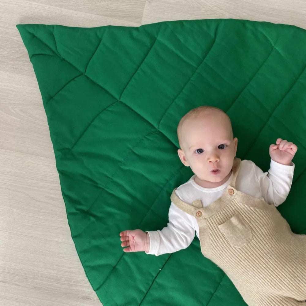 Wallflower children's play mat and blanket - dark green