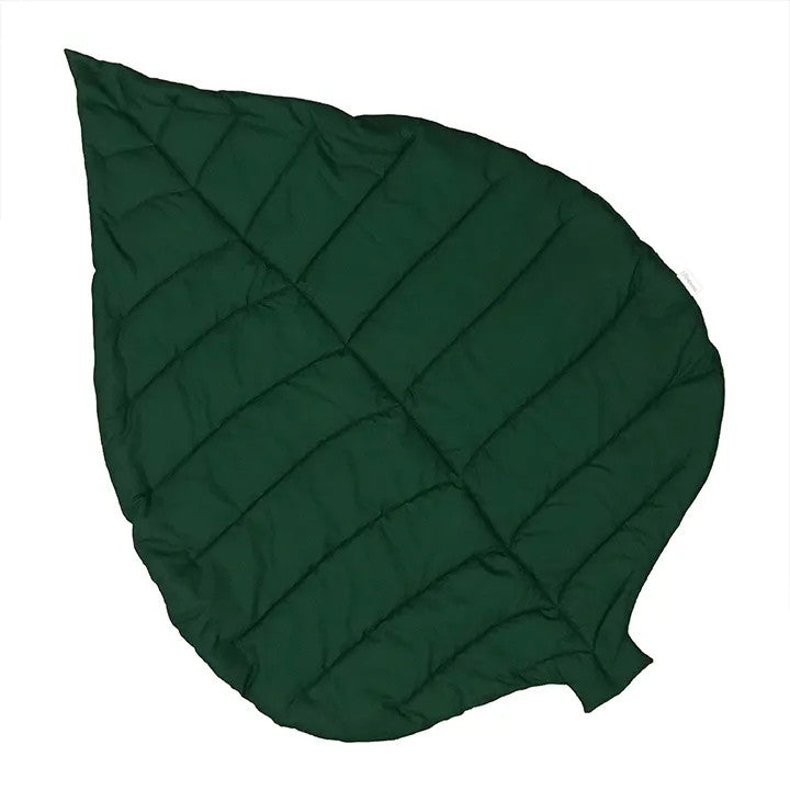 Tree Leaf children's play mat and blanket - poison green
