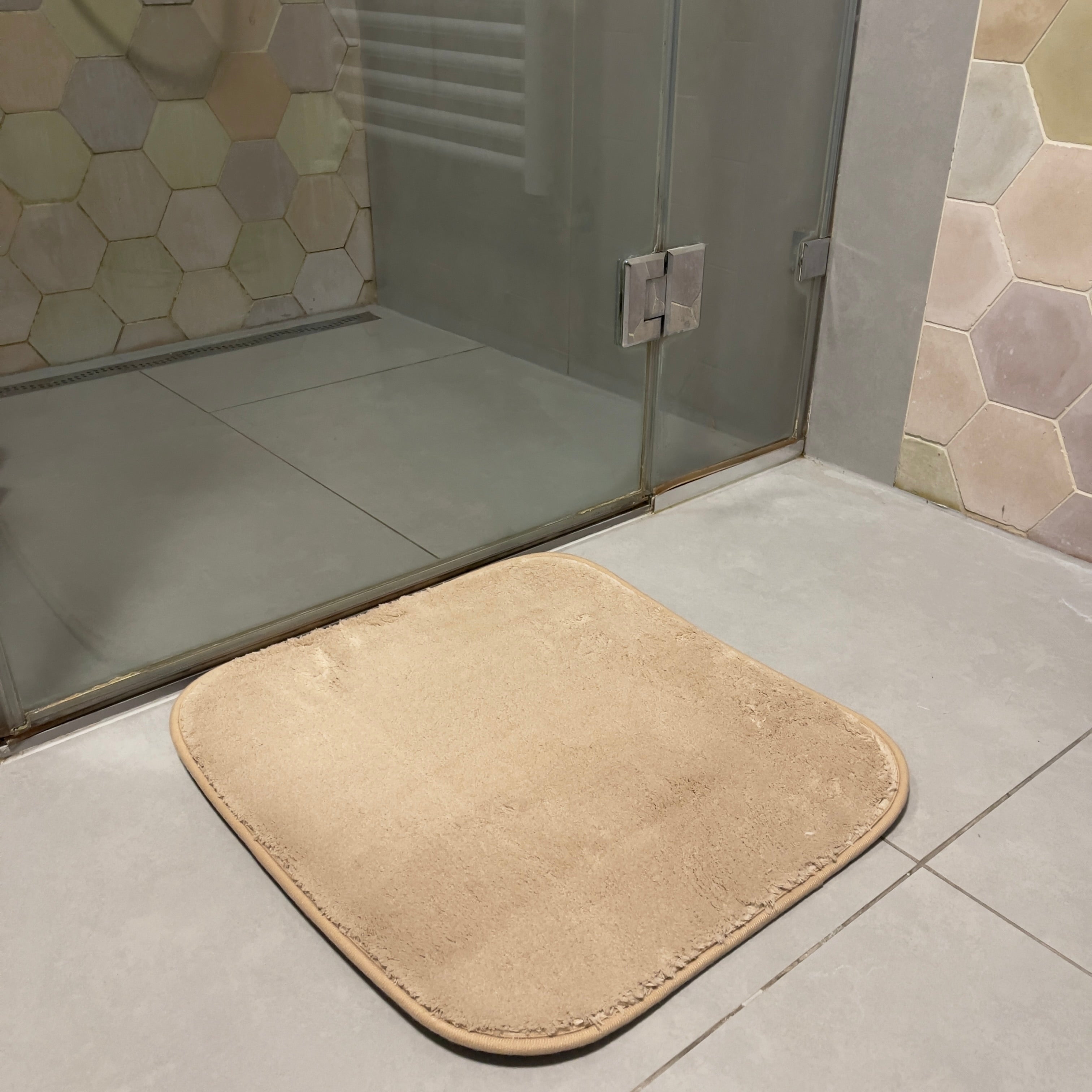 Beiges Badezimmerteppich-Set - 2-teilig - 50x80, 40x50 cm