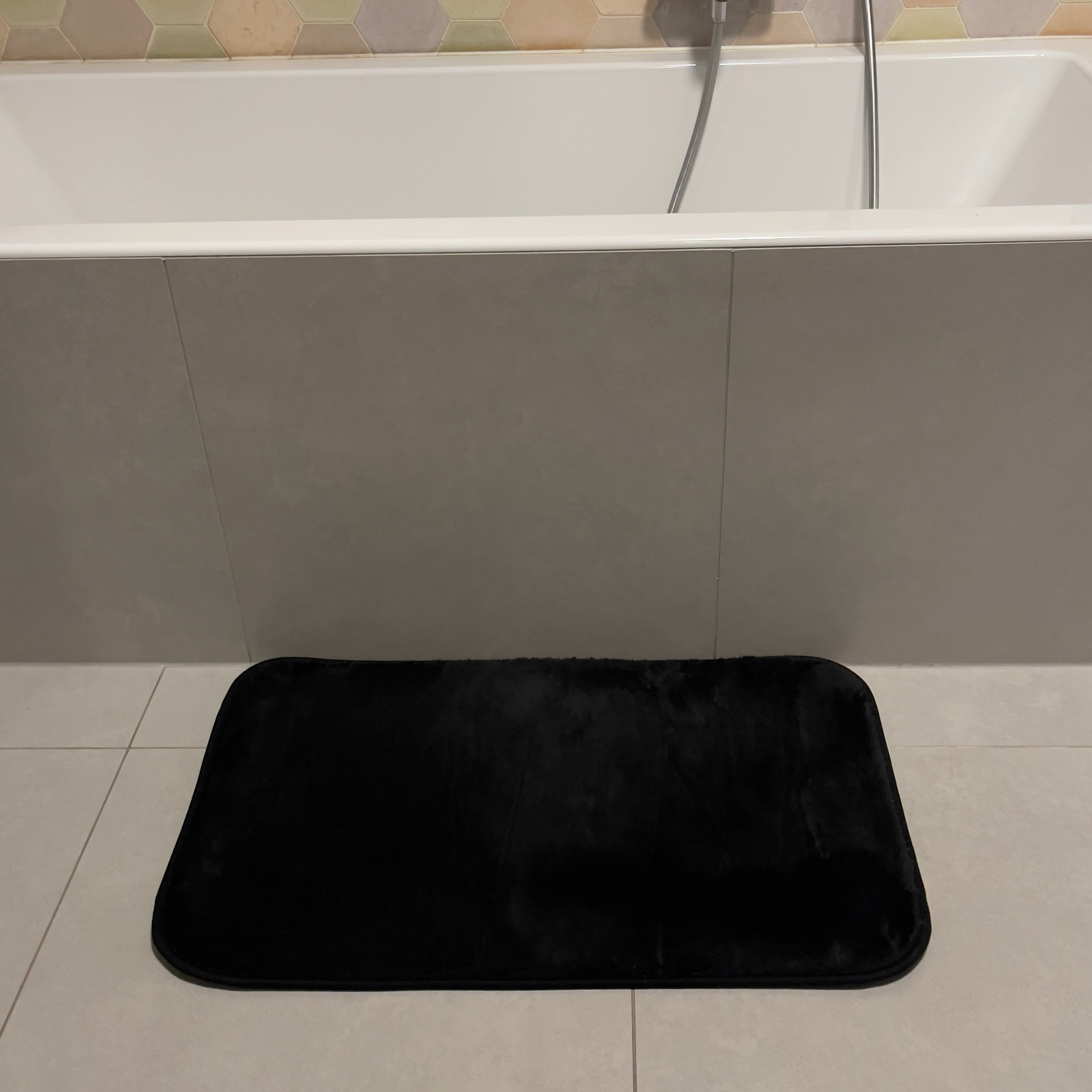 Schwarzes Badezimmerteppich-Set – 2-teilig – 50x80, 40x50 cm