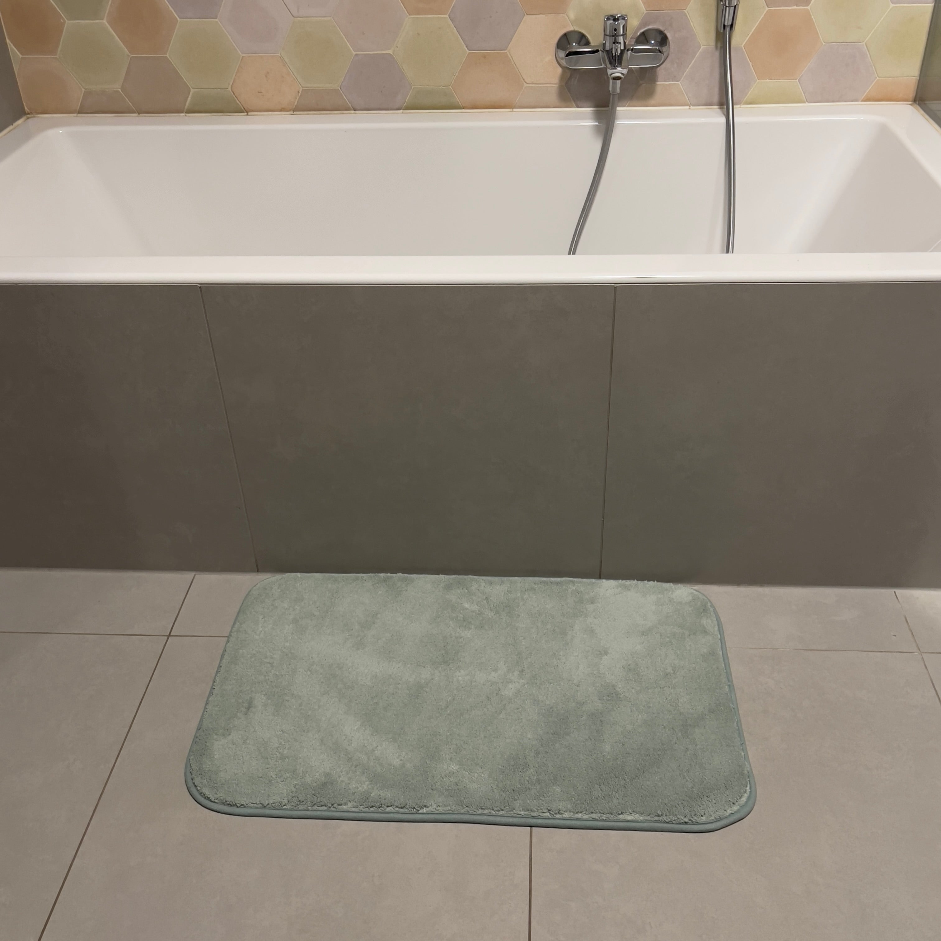 Mintfarbenes Badezimmerteppich-Set – 2-teilig – 50x80, 40x50 cm