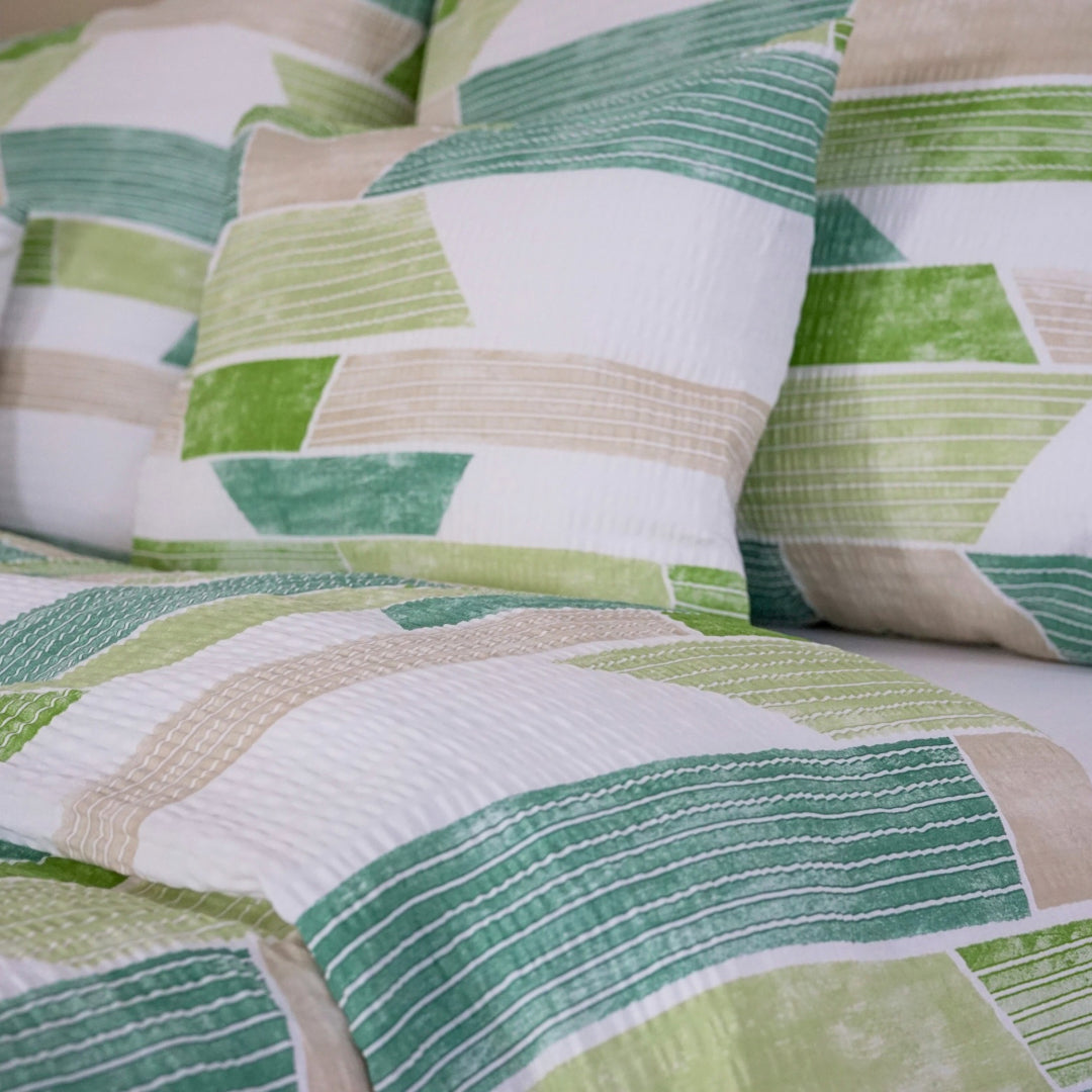 Green Harmony crêpe bedding – fresh natural elegance
