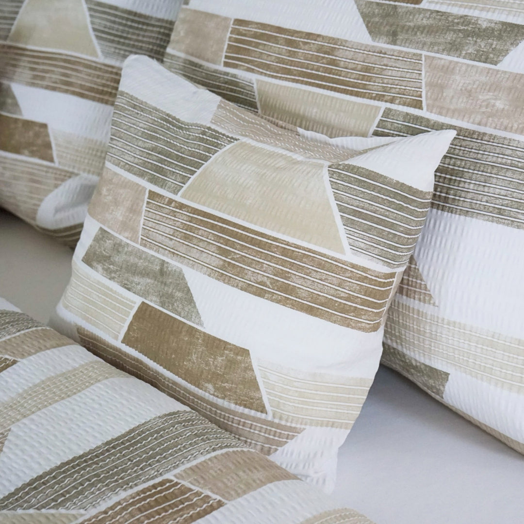 Krepp ágyneműhuzat garnitúra - Barna mintás