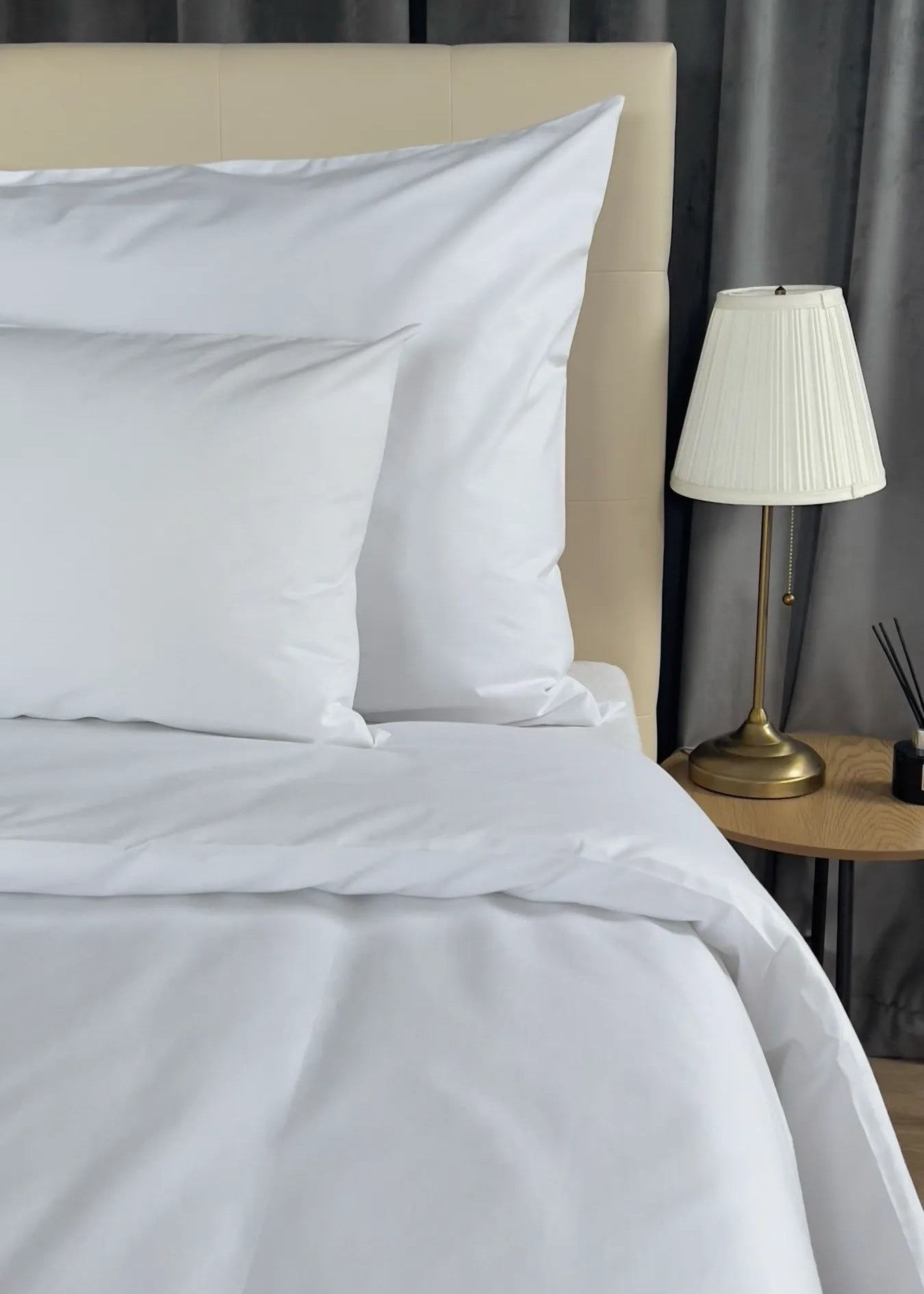 Hotel 100% cotton linen bed sheet set - fitted - set of 3 - 146 gr/m2