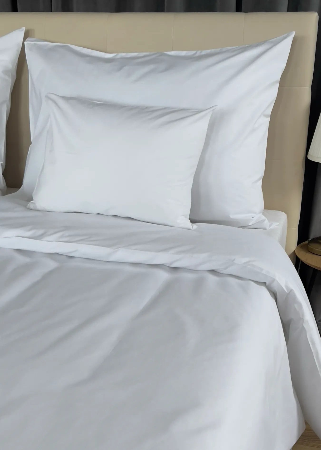 Hotel 100% cotton linen bed sheet set - fitted - set of 2 - 146 gr/m2 - packaged