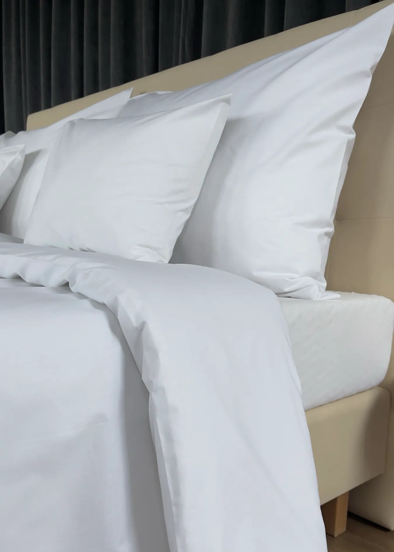 Hotel PERCAL Bettlaken aus 100 % Baumwollleinen – Spannbettlaken – 2er-Set – 120 g/m² – verpackt