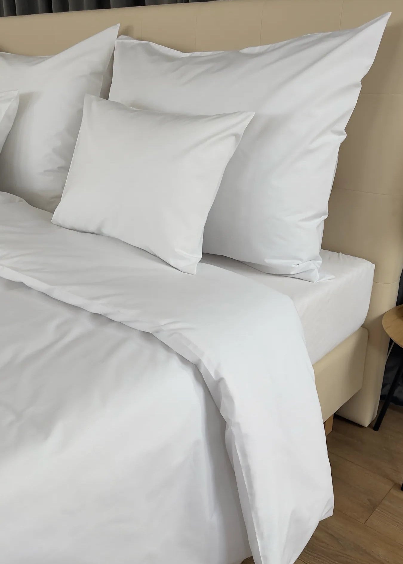 Hotel 100% cotton linen bed sheet set - fitted - set of 3 - 146 gr/m2