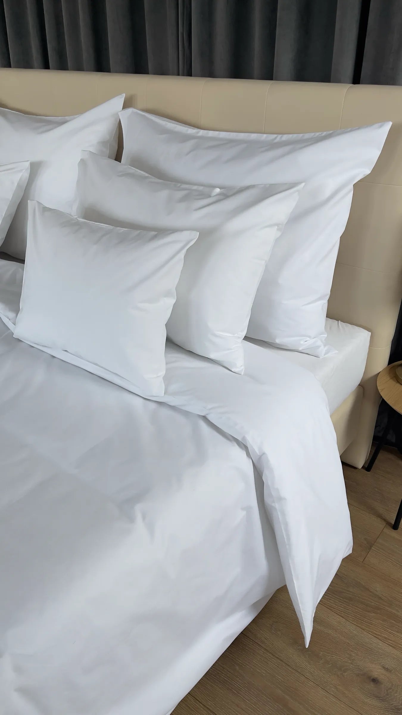 Hotel PERCAL Bettlaken aus 100 % Baumwollleinen – Spannbettlaken – 2er-Set – 120 g/m² – verpackt