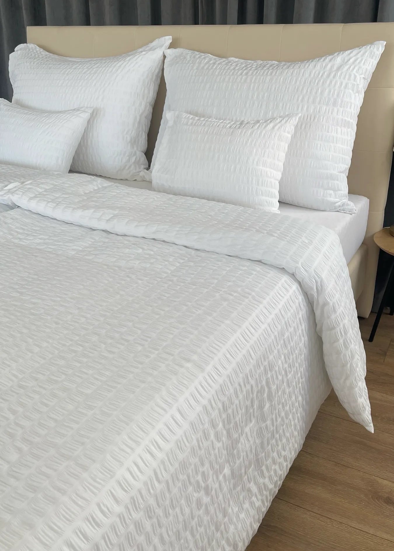 Crepe bed linen set - 80% Cotton - 20% PE - fold-over - set of 3 - 130 gr/m2