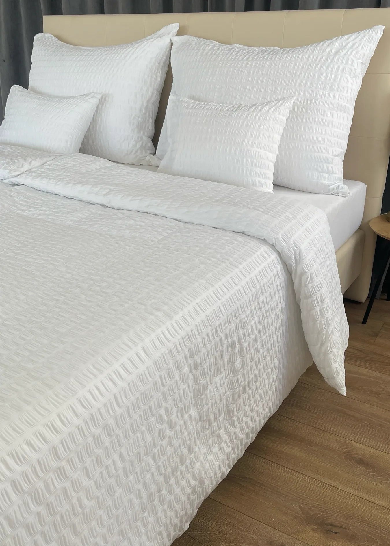 Crepe bed linen set - 80% Cotton - 20% PE - fold-over - set of 3 - 130 gr/m2