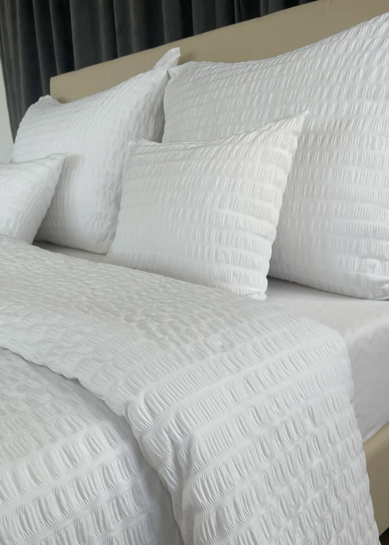 Crepe bed linen set - 80% Cotton - 20% PE - fold-over - set of 3 - 130 gr/m2