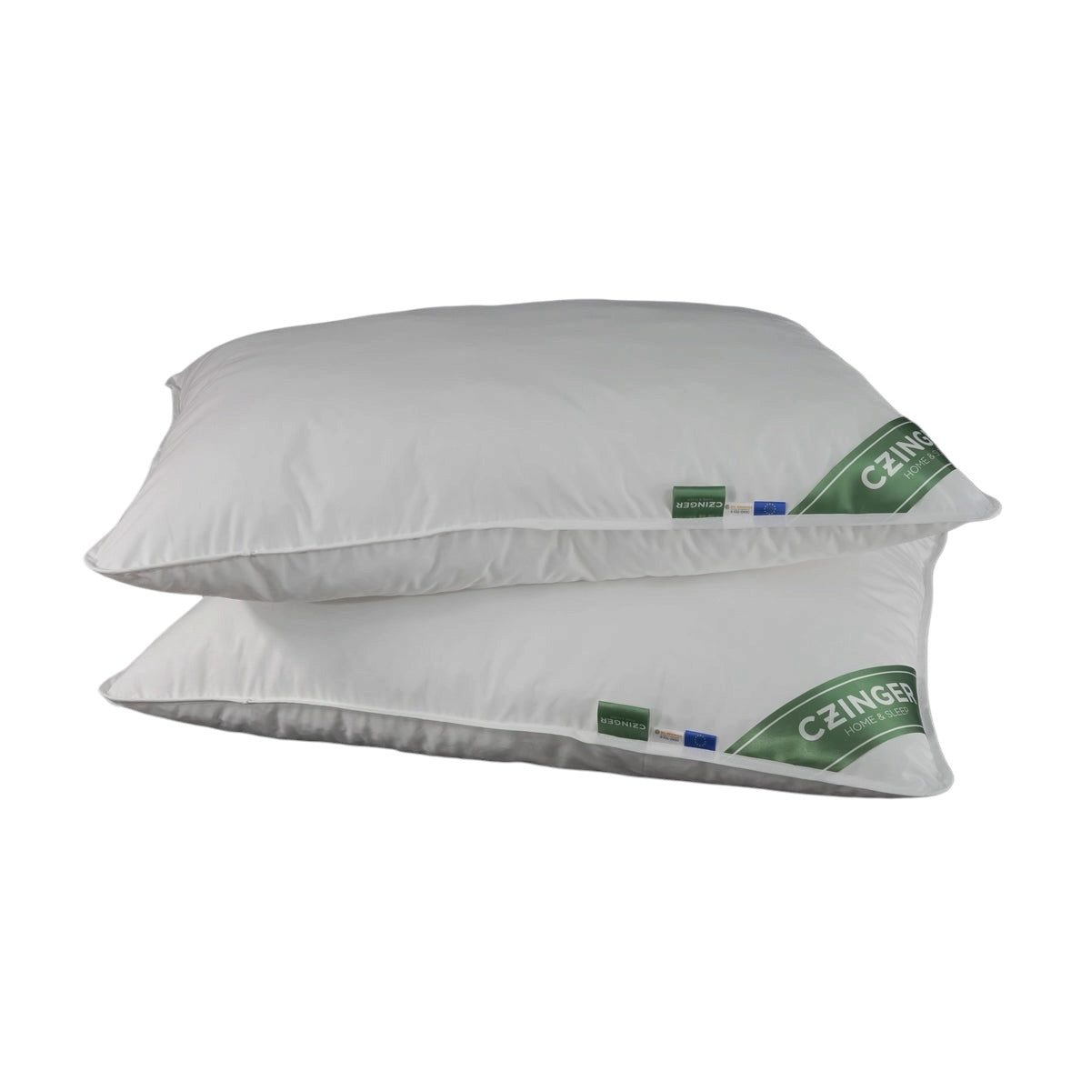 Allergie "STOP" Antiallergisch 2 große Kissen - Bezug 100% Baumwolle mit Einfassband