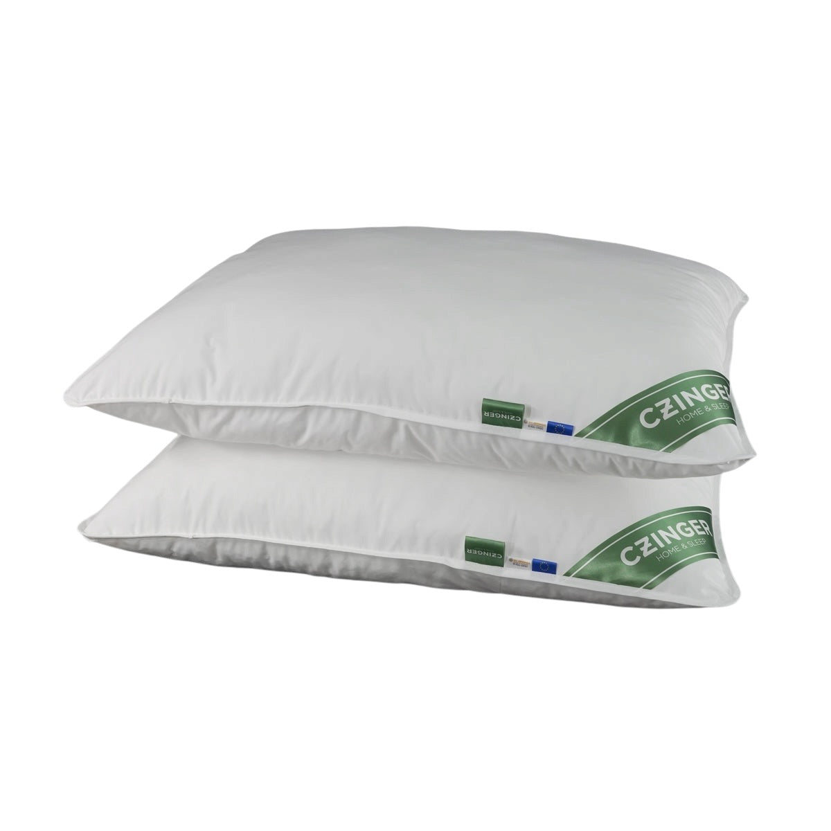 Allergie "STOP" Antiallergisch 2 große Kissen - Bezug 100% Baumwolle mit Einfassband