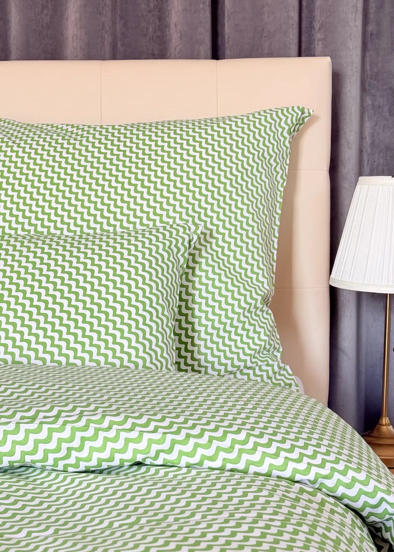 Cotton bed linen set - Blue circles