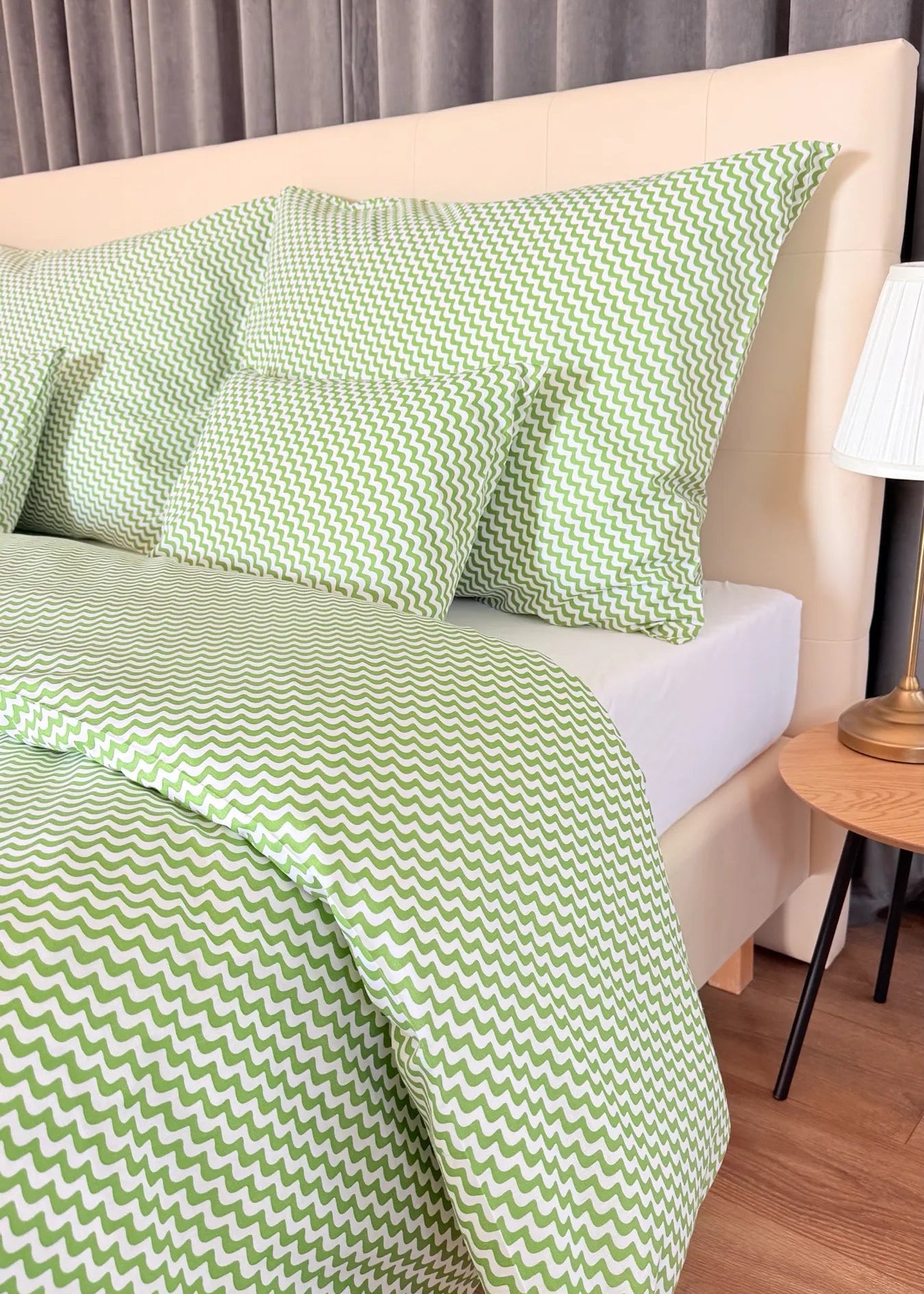 Cotton bed linen set - Blue circles