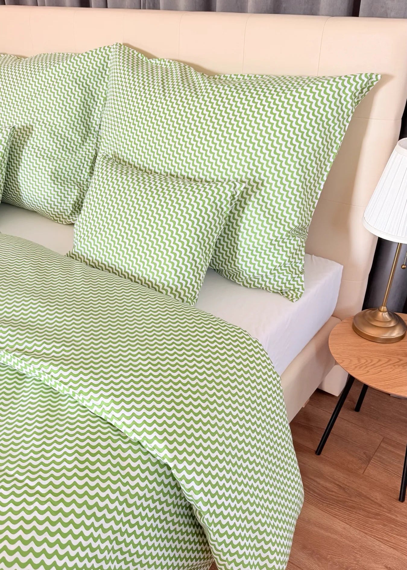 Cotton bed linen set - Blue circles