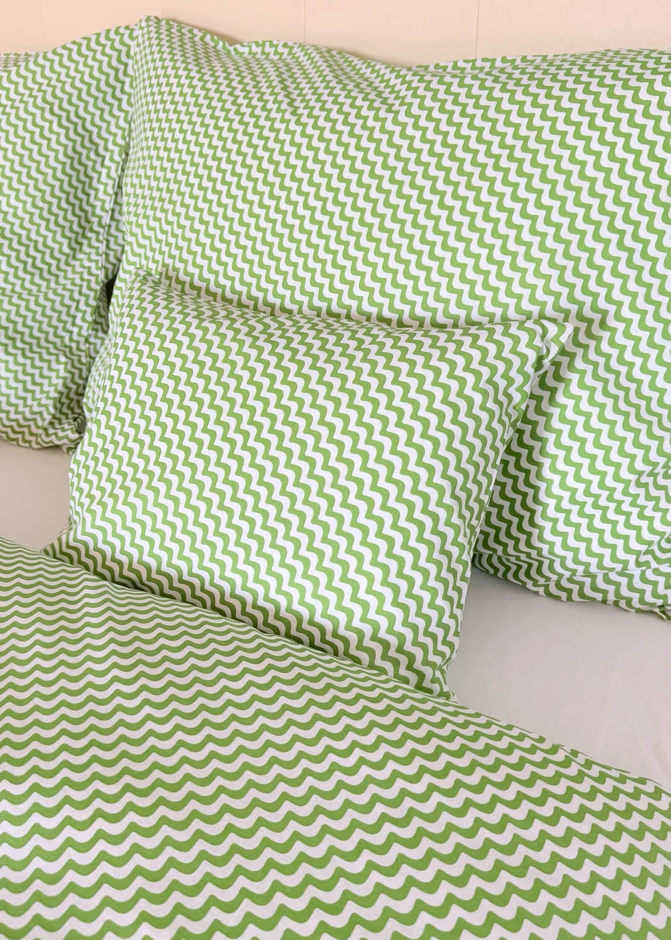 Cotton bed linen set - Blue circles