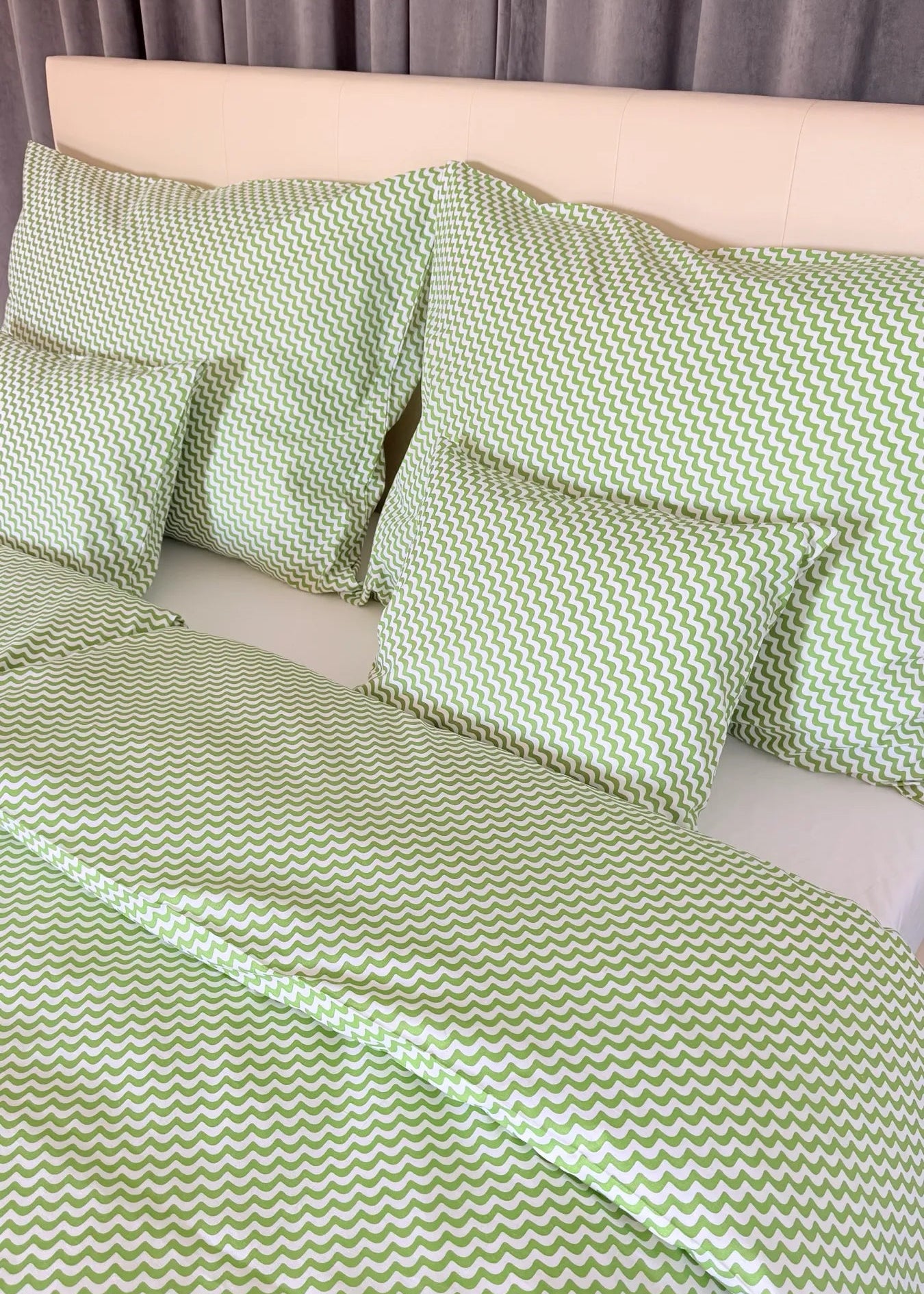 Cotton bed linen set - Blue circles