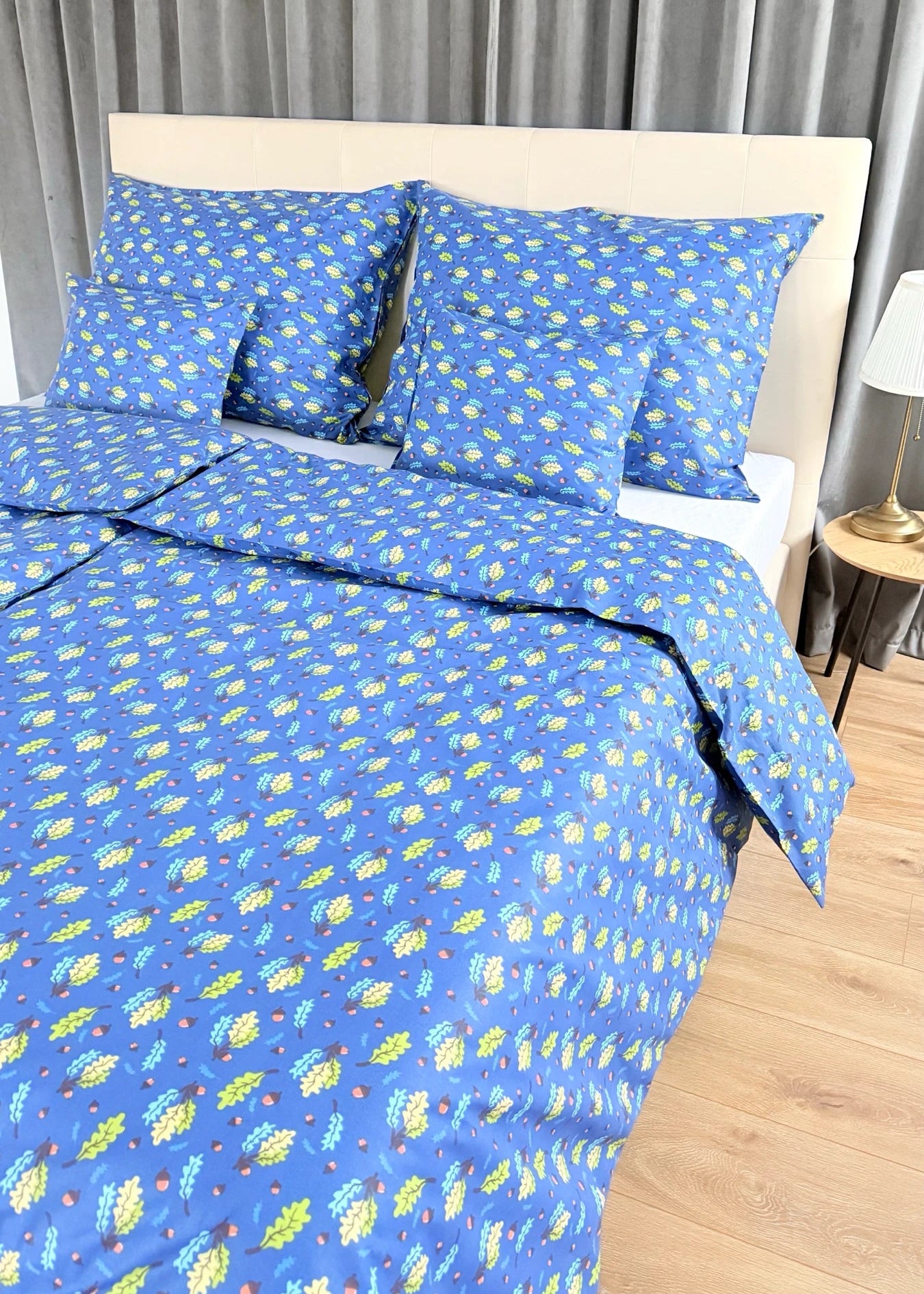 Baumwollbettwäscheset - Blaue Kreise
