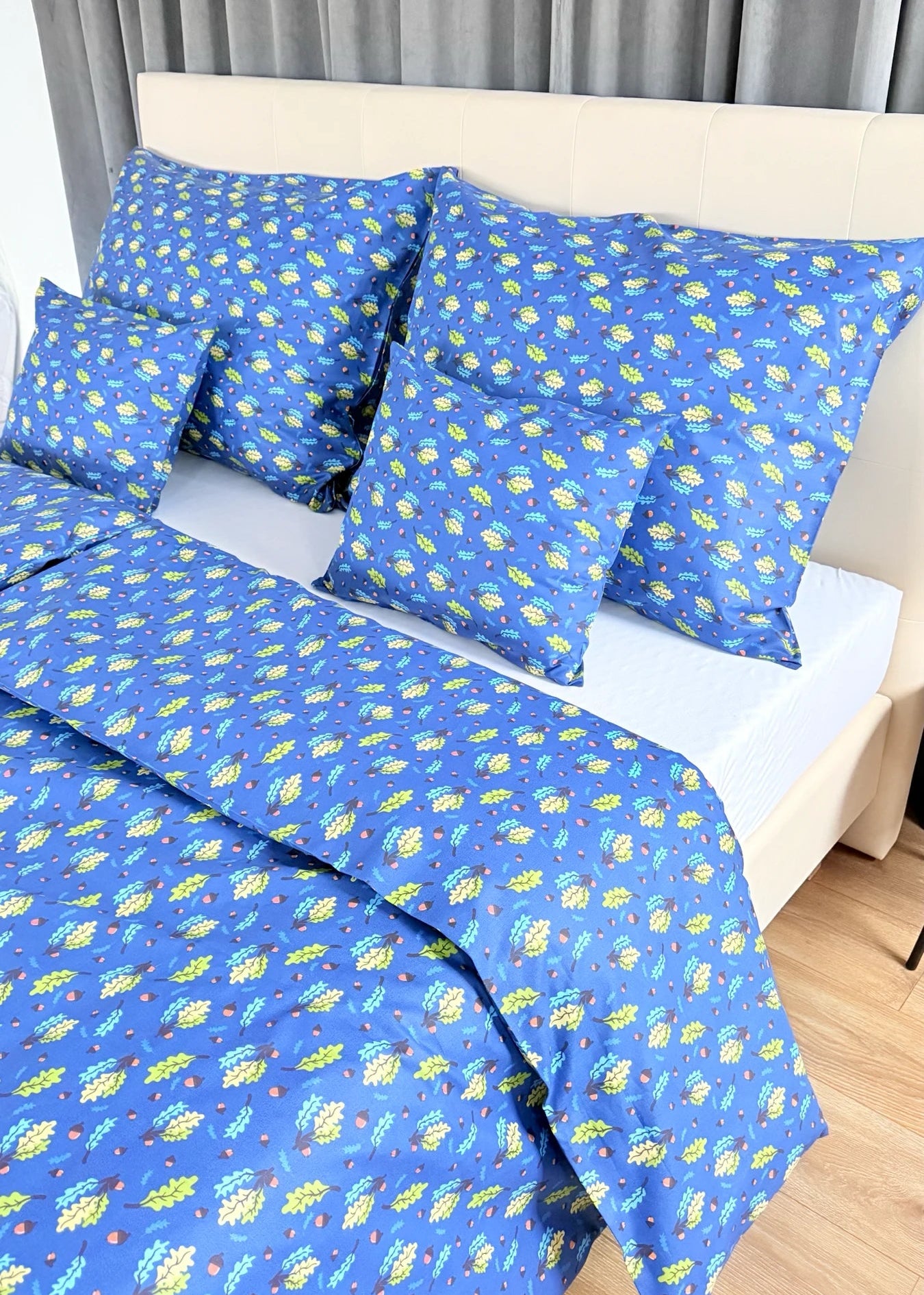 Baumwollbettwäscheset - Blaue Kreise