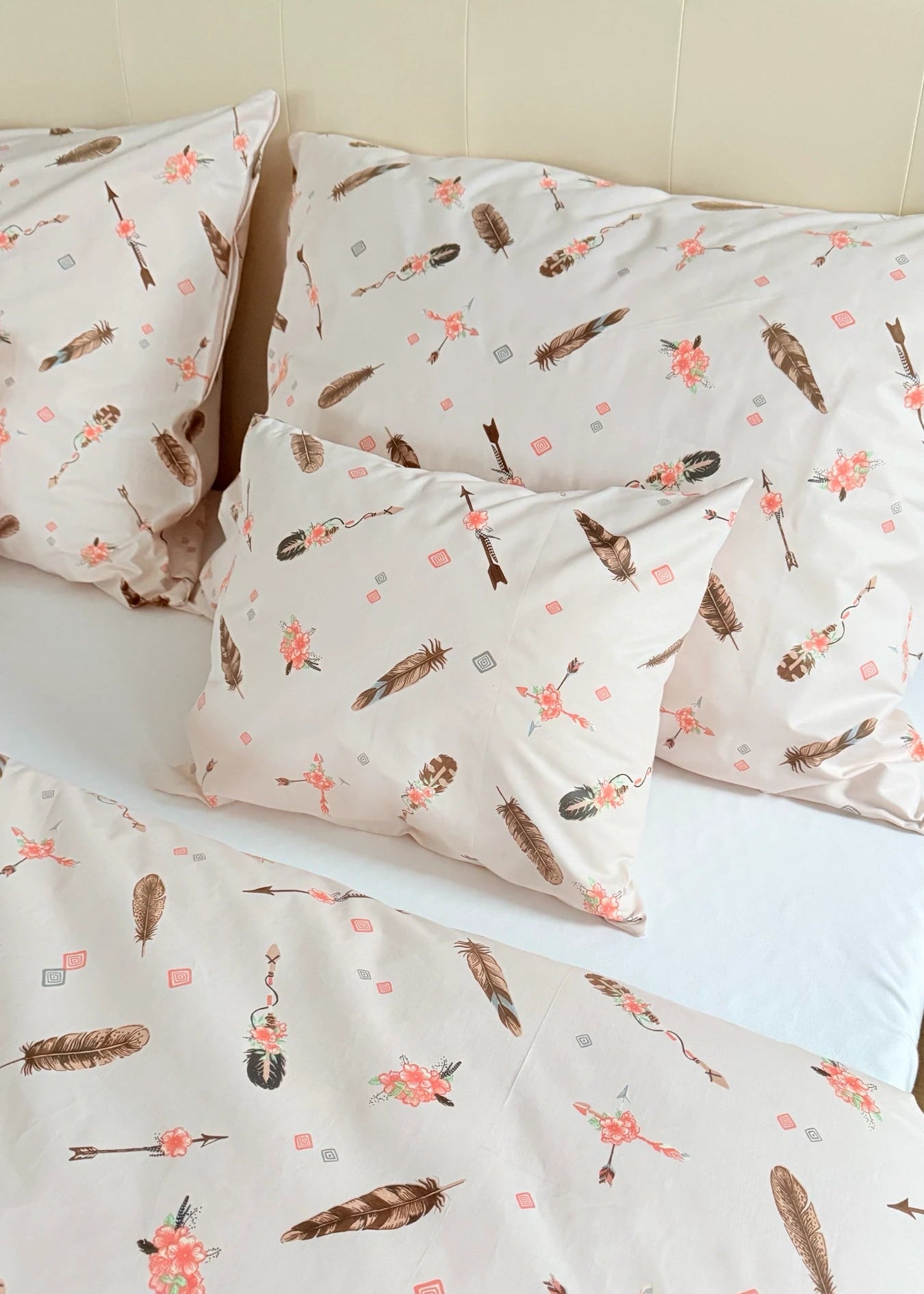 Baumwollbettwäscheset - Blaue Kreise