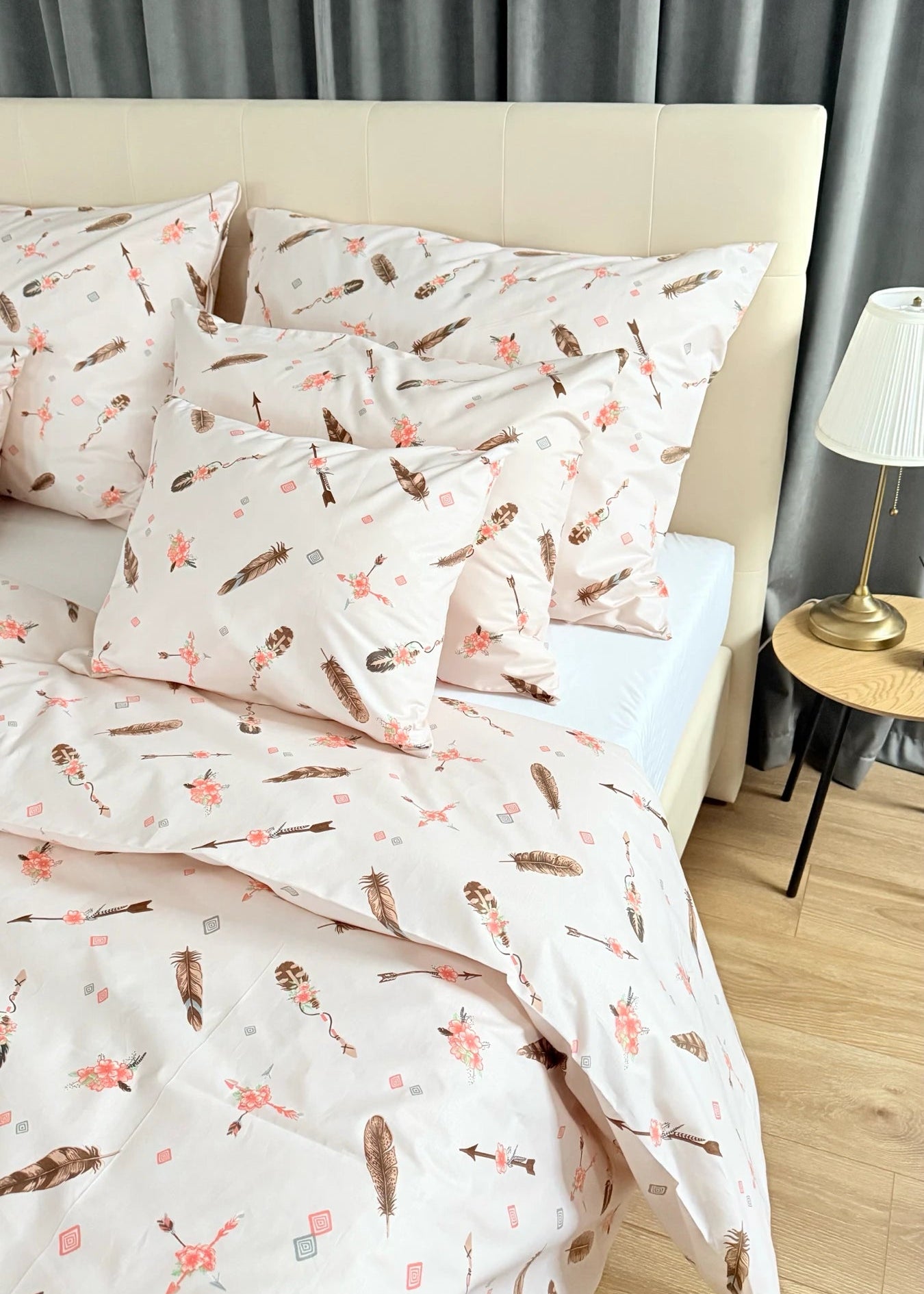 Baumwollbettwäscheset - Blaue Kreise