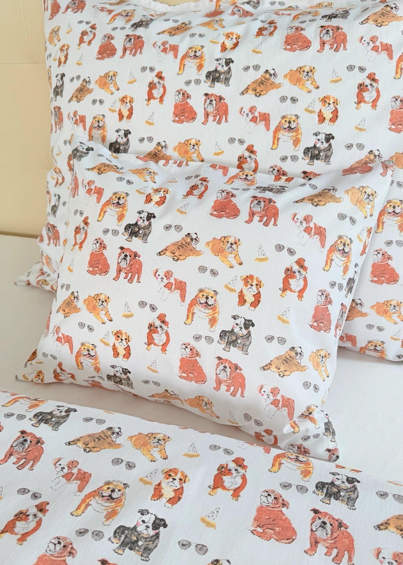 Baumwollbettwäscheset - Blaue Kreise