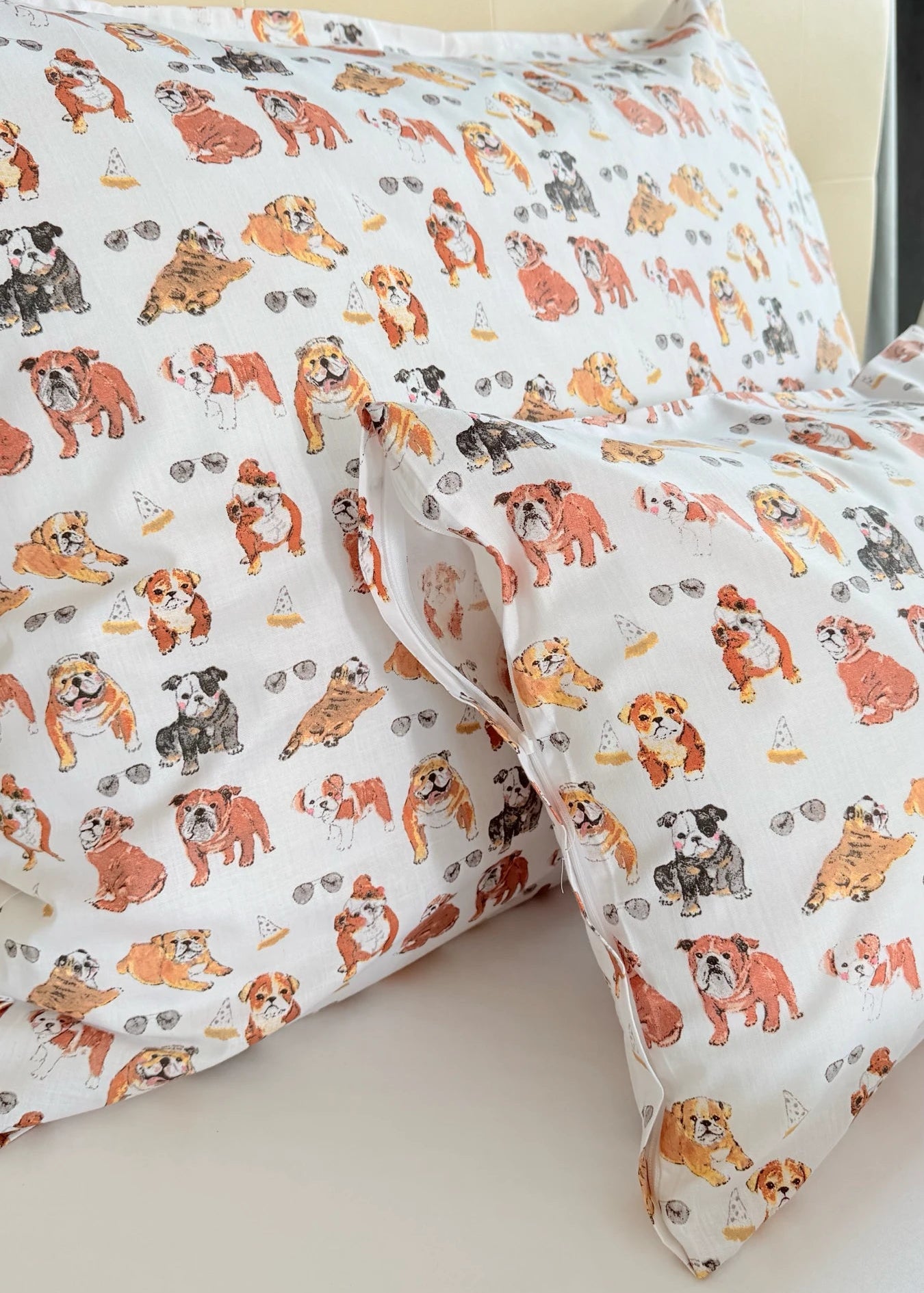 Baumwollbettwäscheset - Blaue Kreise