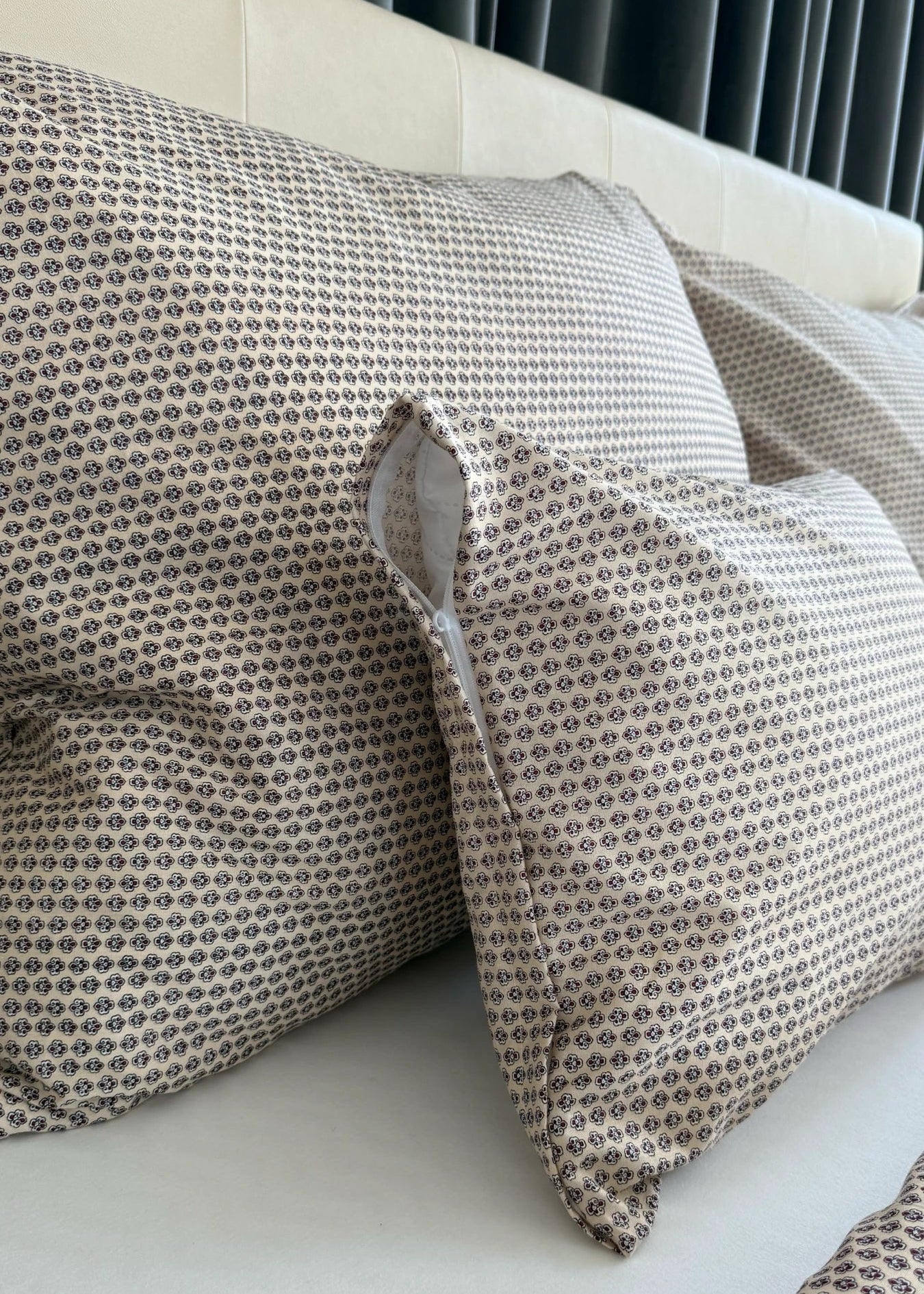 Cotton bed linen set - Blue circles