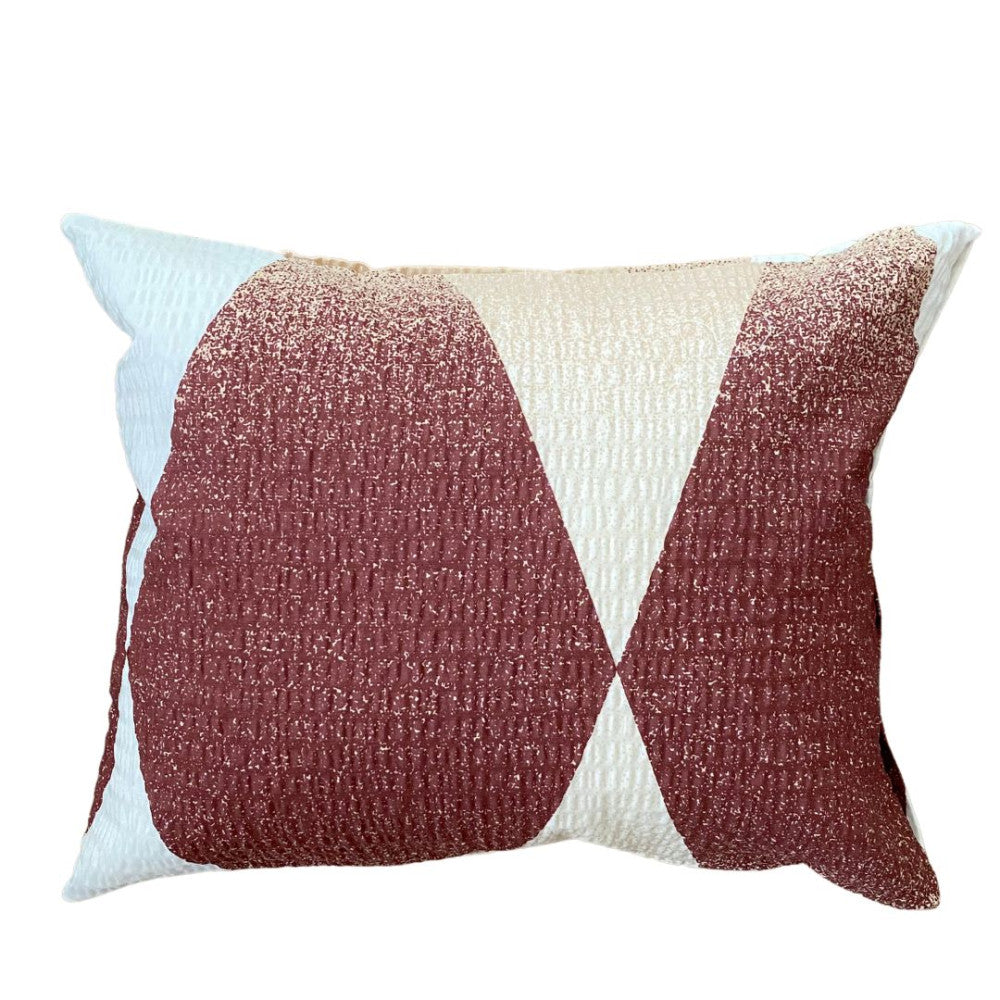 Krepp kispárnahuzat - Barna/bézs mintás