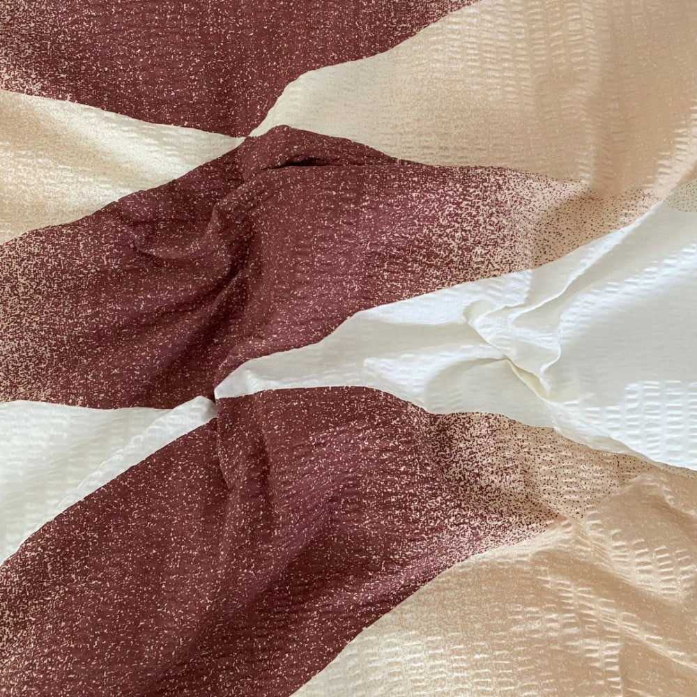 Crepe pillowcase - Brown/beige pattern 