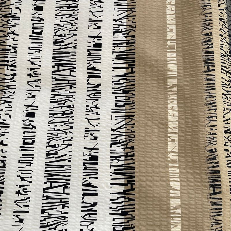 Crepe half pillowcase - Cream/gray pattern 