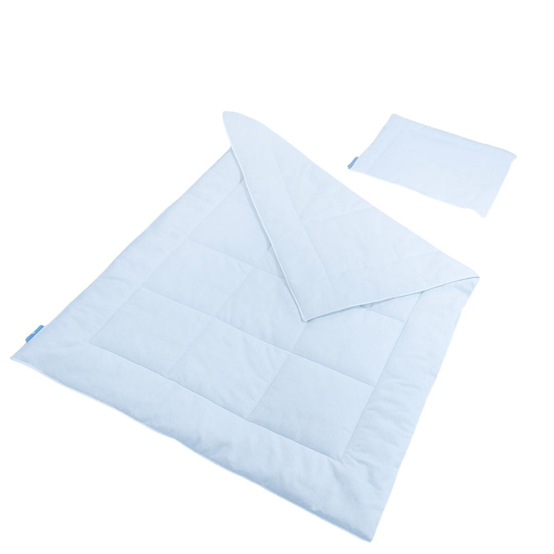 Allergie "STOP" - Kinderbettwäsche-Set (Bettdecke + kleines Kissen) 2-teilig - mit Einfassband