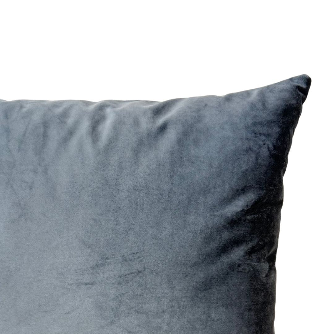 Moosgrünes Dekokissen aus Samt - mit Einlage - 2er-Set - 45x45 cm